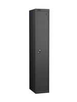 Metal Locker - Black Bodied Steel Single Compartment - Probe Lockers Online