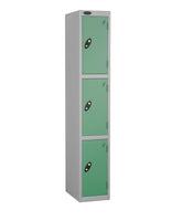 Metal Lockers - Standard Width Steel Three Compartment - Probe Lockers Online