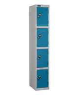 Metal Lockers - Standard Width Steel Four Compartment - Probe Lockers Online