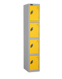 Metal Lockers - Standard Width Steel Four Compartment - Probe Lockers Online