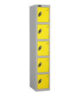 Metal Lockers - Standard Width Steel Five Compartment - Probe Lockers Online
