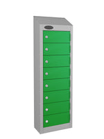 Metal Locker - Low Level 8 Compartment Loping Top Wallet locker