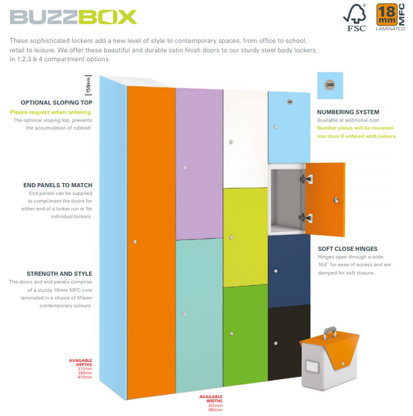 Buzzbox - Steel Locker Body with MDF Laminate Doors